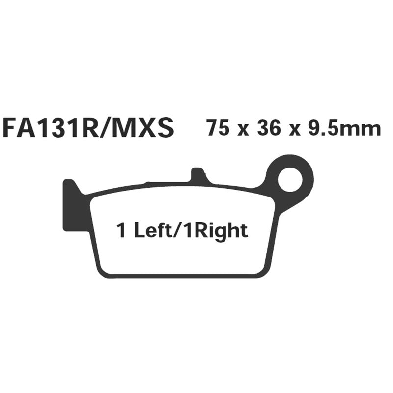 PASTIGLIE FRENO MOTO EBC FA131R R HONDA CR-CRE-CRM XR KAWASAKI SUZUKI YAMAHA