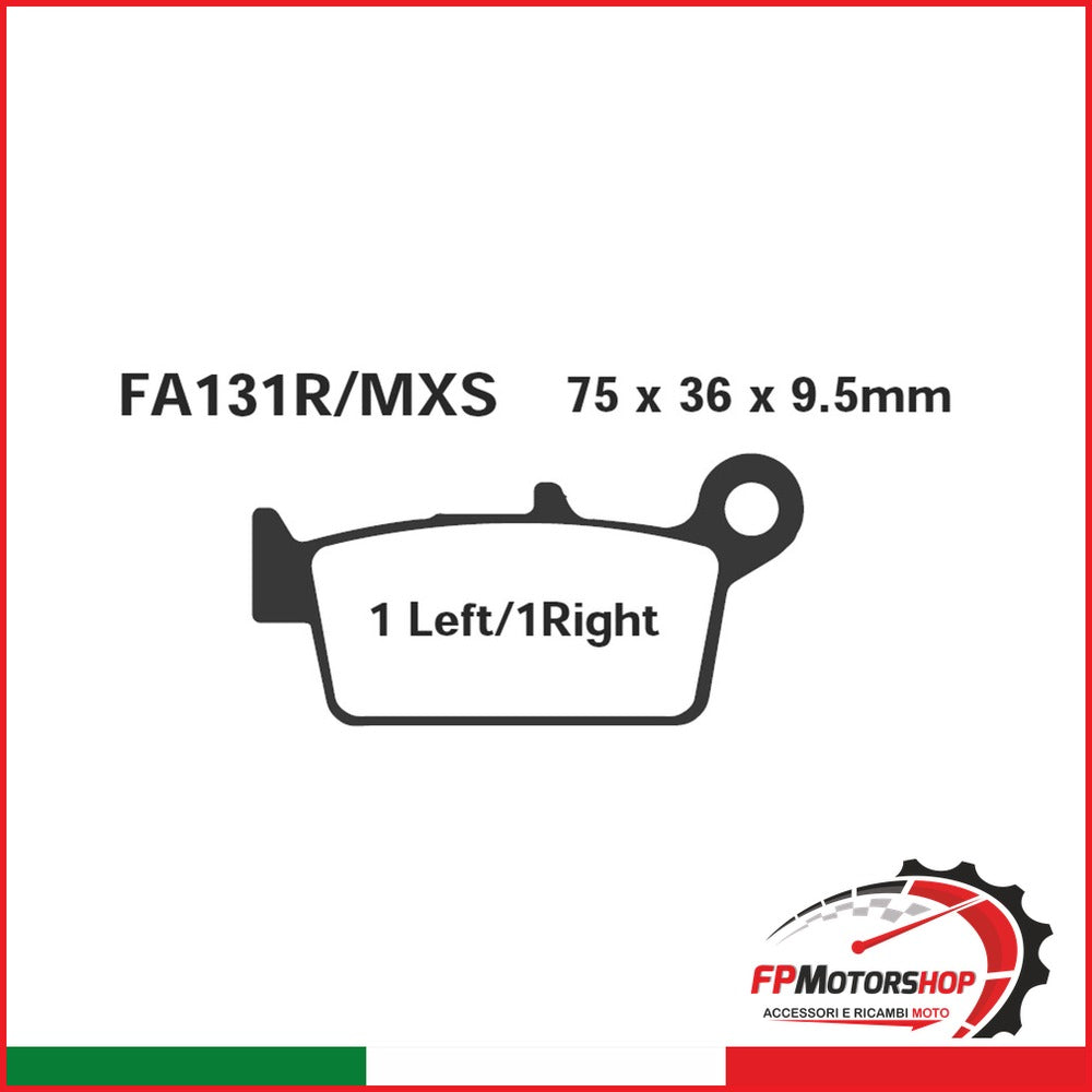 PASTIGLIE FRENO MOTO EBC FA131R R HONDA CR-CRE-CRM XR KAWASAKI SUZUKI YAMAHA