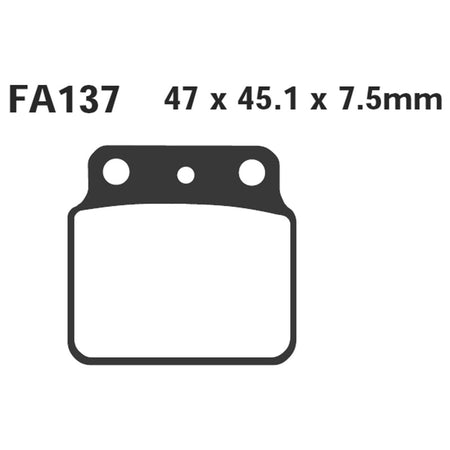 PASTIGLIE FRENO MOTO EBC FA137R R ARCTIC CAT-KAWASAK QUAD CAT KAWASAKI