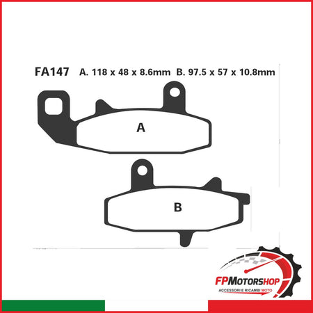 PASTIGLIE FRENO MOTO EBC FA147R R SUZUKI DR650 ANT. 1991-1995