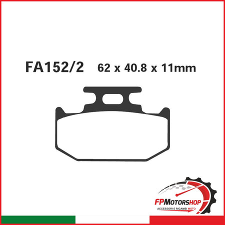 [R1415202] PASTIGLIE R YAMAHA TT600E POST FA152/2R