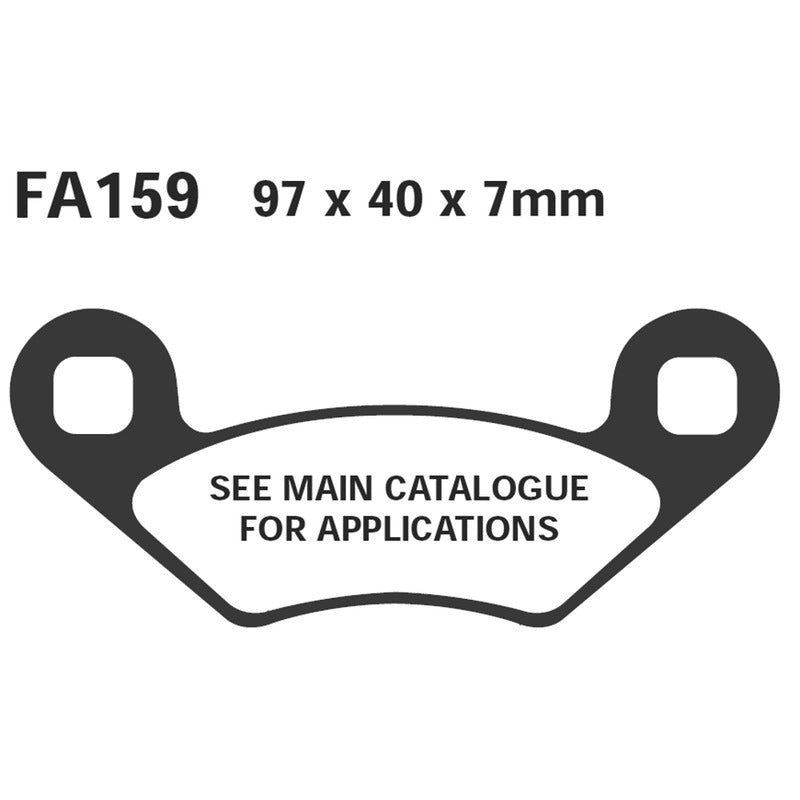 PASTIGLIE FRENO MOTO EBC FA159R R POLARIS TUTTI ANT. QUAD ANTERIORE SINTERIZZATA