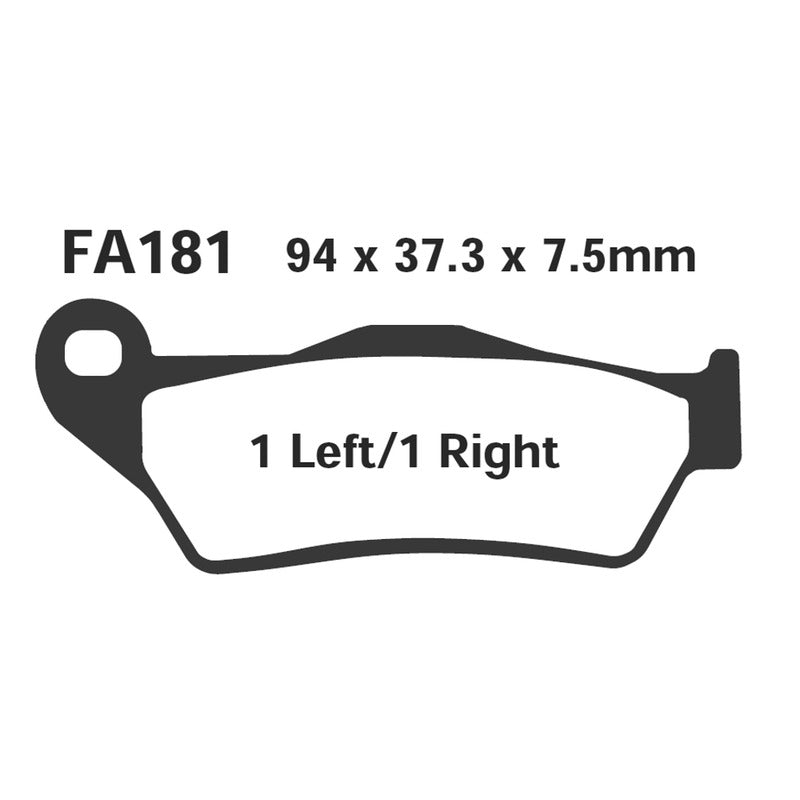 PASTIGLIE FRENO MOTO EBC FA181R R HUSQVARNA-KTM-VOR- TM APRILIA CAGIVA YAMAHA