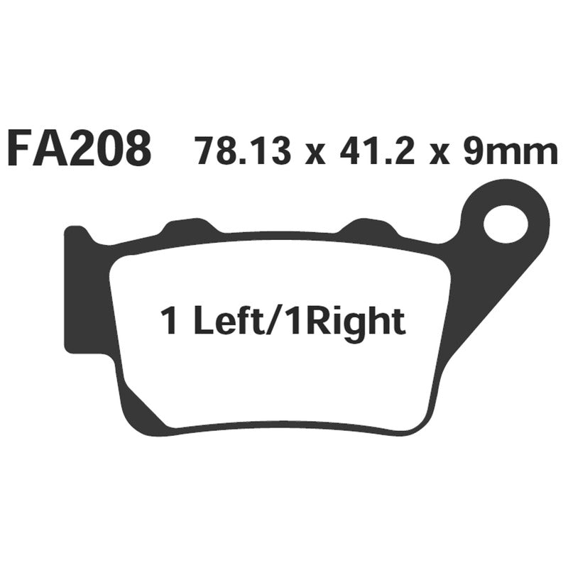 PASTIGLIE FRENO MOTO EBC FA208R R HUSQVARNA-KTM POST APRILIA YAMAHA HUSQVARNA