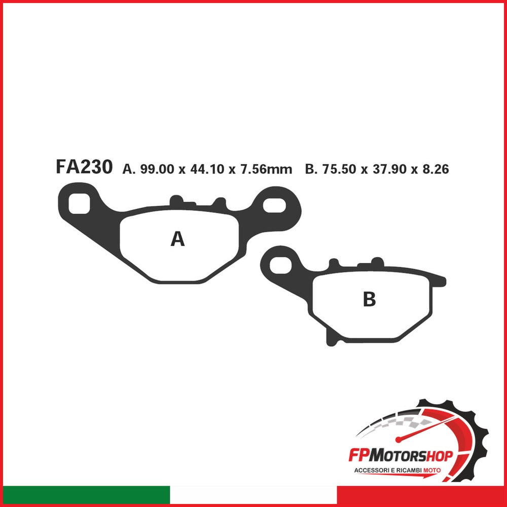 PASTIGLIE FRENO MOTO EBC FA230R R SUZUKI DR125 ANT. 2003-2009