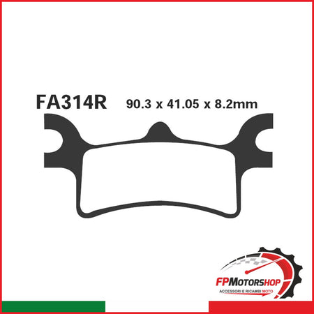 PASTIGLIE FRENO MOTO EBC FA314R R POLARIS SPORTSMAN 4X4 POST. QUAD POSTERIORE