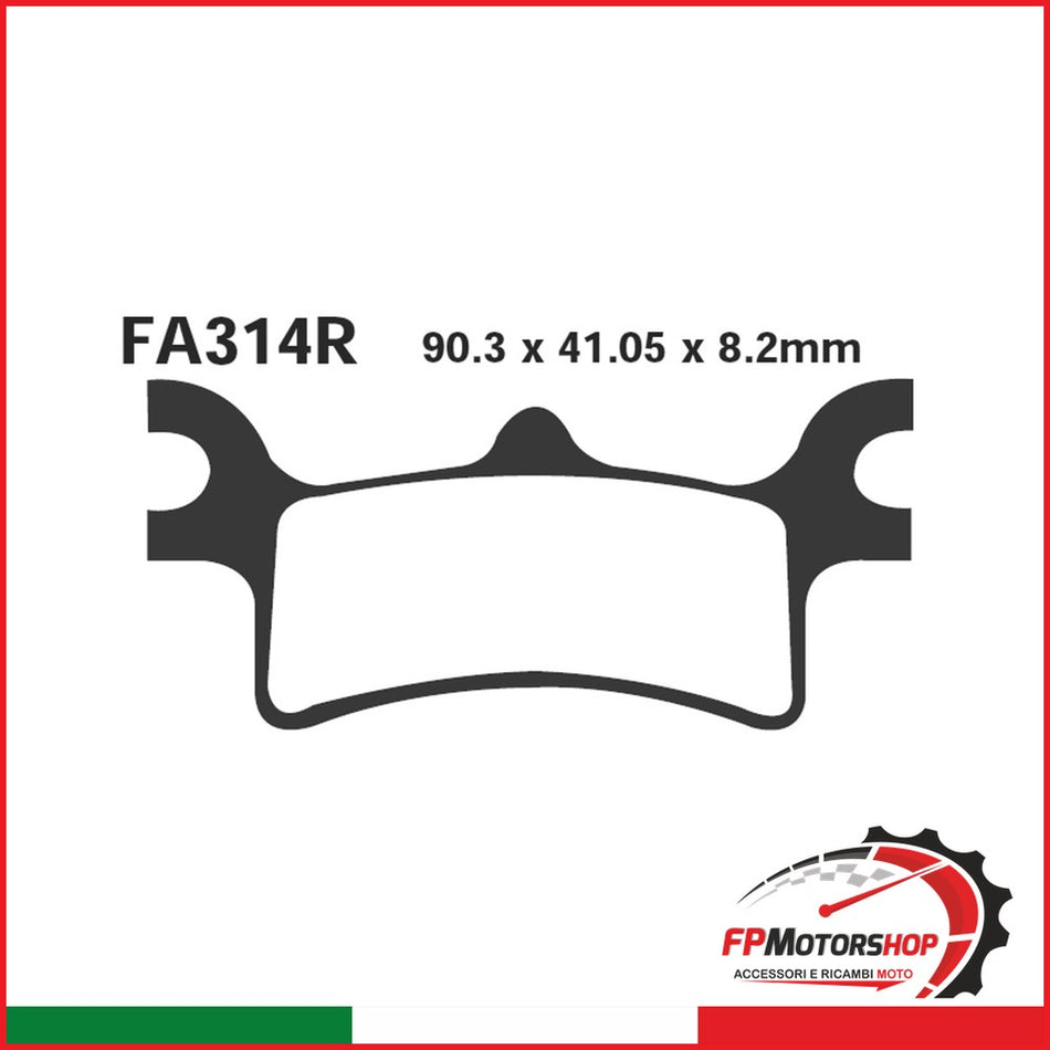 PASTIGLIE FRENO MOTO EBC FA314R R POLARIS SPORTSMAN 4X4 POST. QUAD POSTERIORE