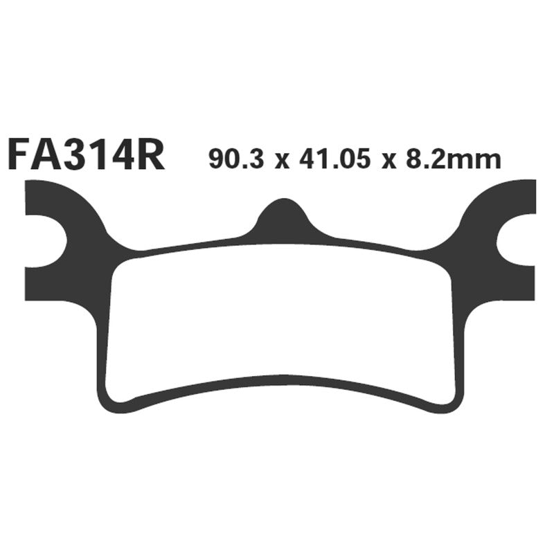 PASTIGLIE FRENO MOTO EBC FA314R R POLARIS SPORTSMAN 4X4 POST. QUAD POSTERIORE