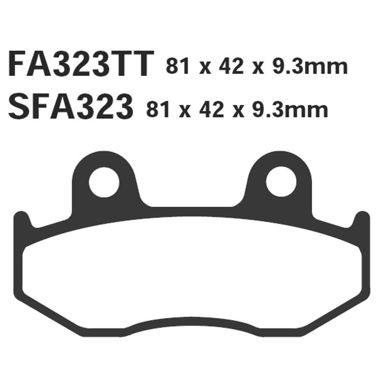PASTIGLIE FRENO MOTO EBC FA323R R YAMAHA YZF 450 06- 10 2006-2010