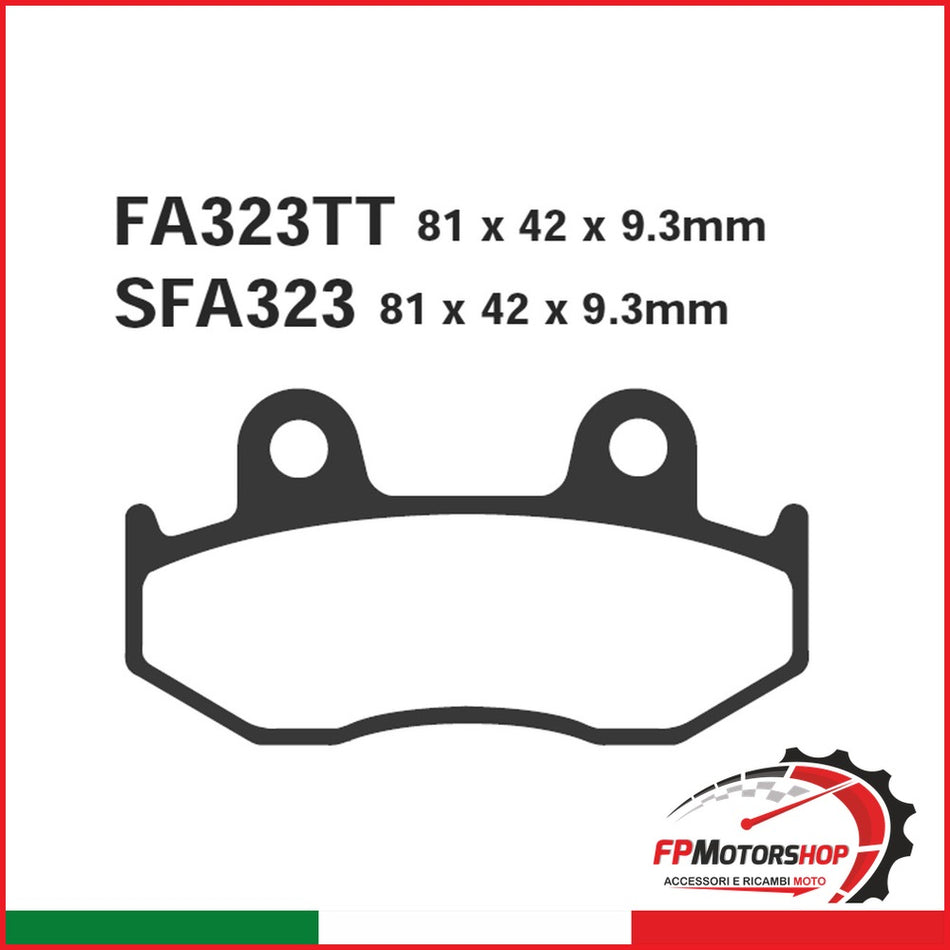 PASTIGLIE FRENO MOTO EBC FA323R R YAMAHA YZF 450 06- 10 2006-2010