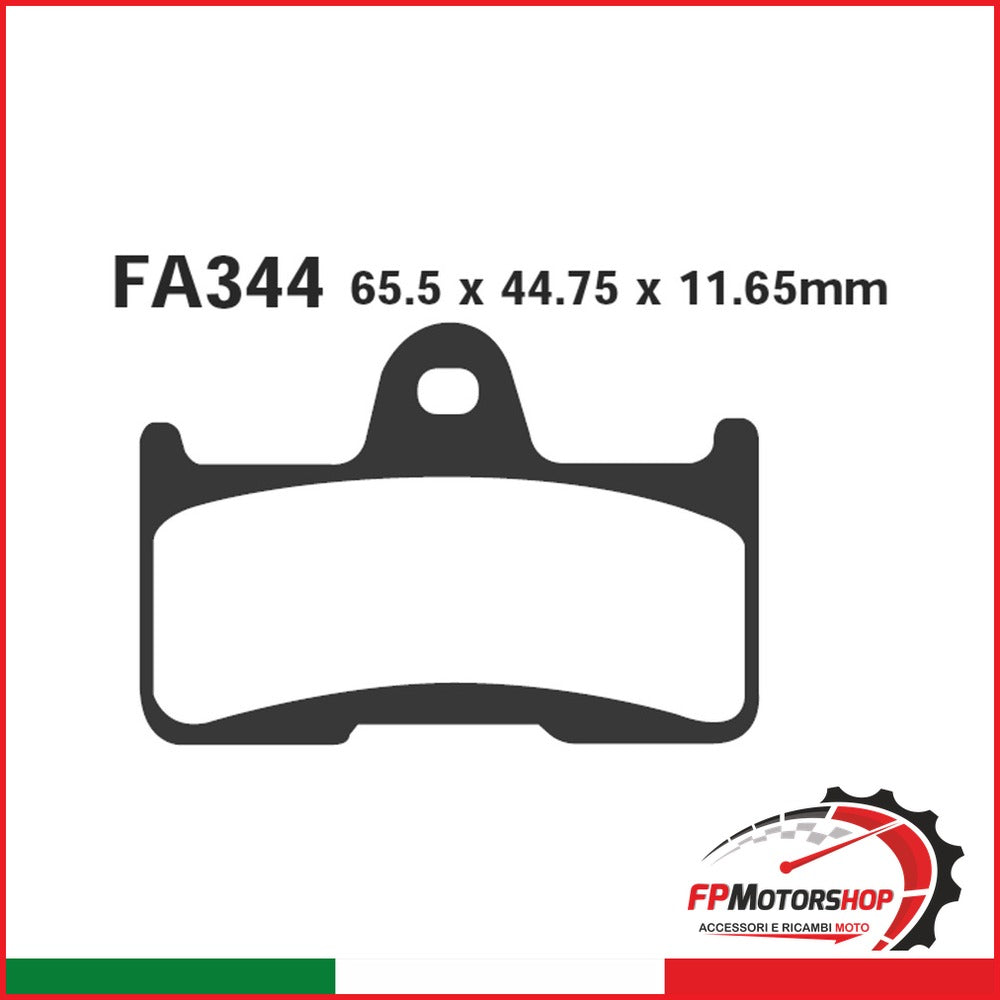 PASTIGLIE FRENO MOTO EBC FA344R R YAMAHA YFM 660 QUAD SINTERIZZATA