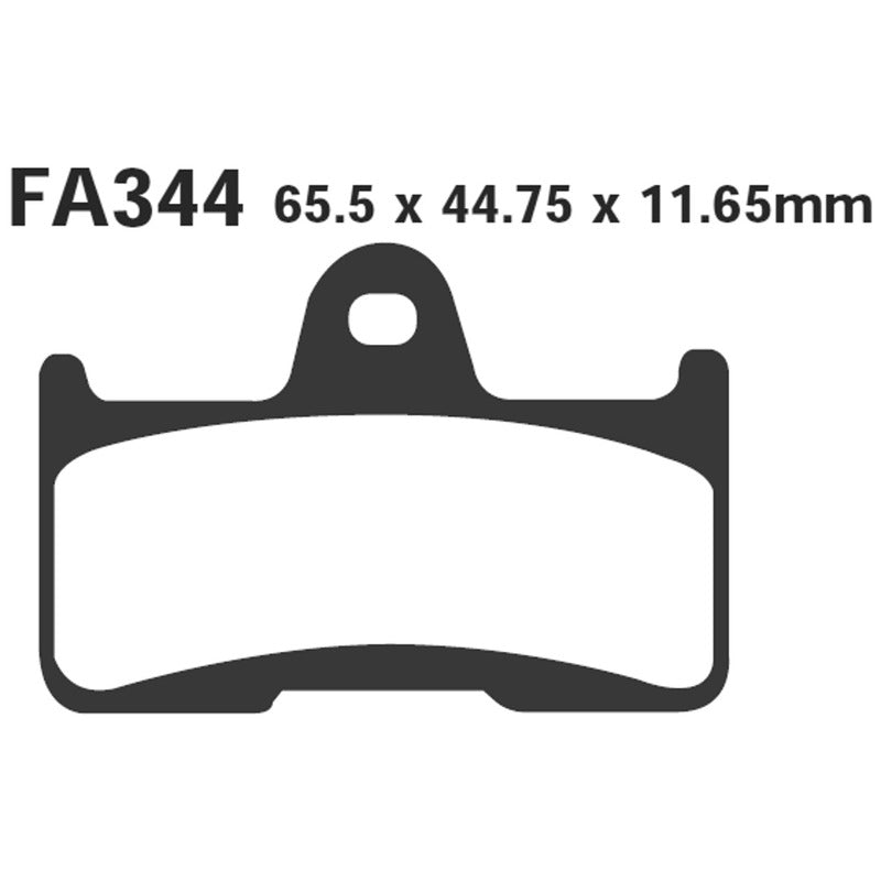 PASTIGLIE FRENO MOTO EBC FA344R R YAMAHA YFM 660 QUAD SINTERIZZATA