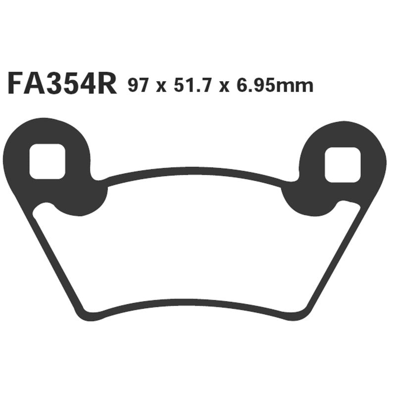 PASTIGLIE FRENO MOTO EBC FA354R R POLARIS RANGER QUAD SINTERIZZATA