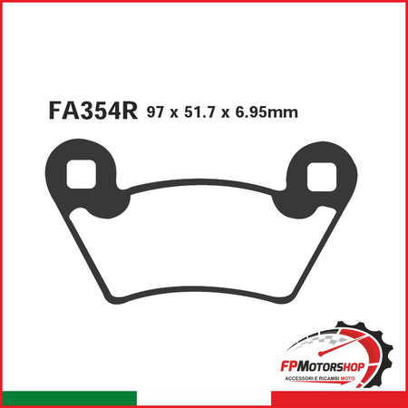 PASTIGLIE FRENO MOTO EBC FA354R R POLARIS RANGER QUAD SINTERIZZATA
