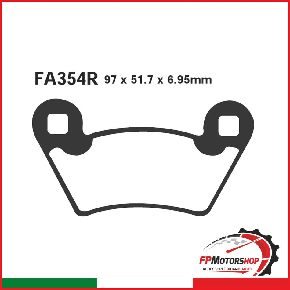 PASTIGLIE FRENO MOTO EBC FA354R R POLARIS RANGER QUAD SINTERIZZATA