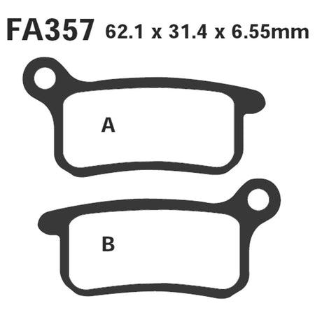 PASTIGLIE FRENO MOTO EBC FA357R R KTM SX 65 02- ANT. ANTERIORE SINTERIZZATA DAL