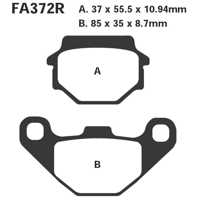 PASTIGLIE FRENO MOTO EBC FA372R R SUZUKI 500 VINSON POST. 03 06 POSTERIORE