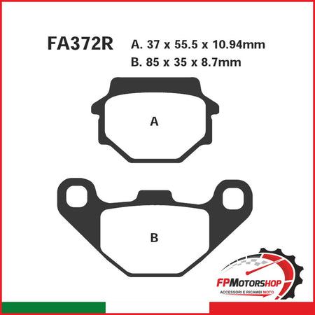 PASTIGLIE FRENO MOTO EBC FA372R R SUZUKI 500 VINSON POST. 03 06 POSTERIORE