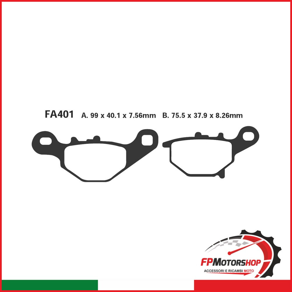 PASTIGLIE FRENO MOTO EBC FA401R R SUZUKI RM85 POST. 2005-2007