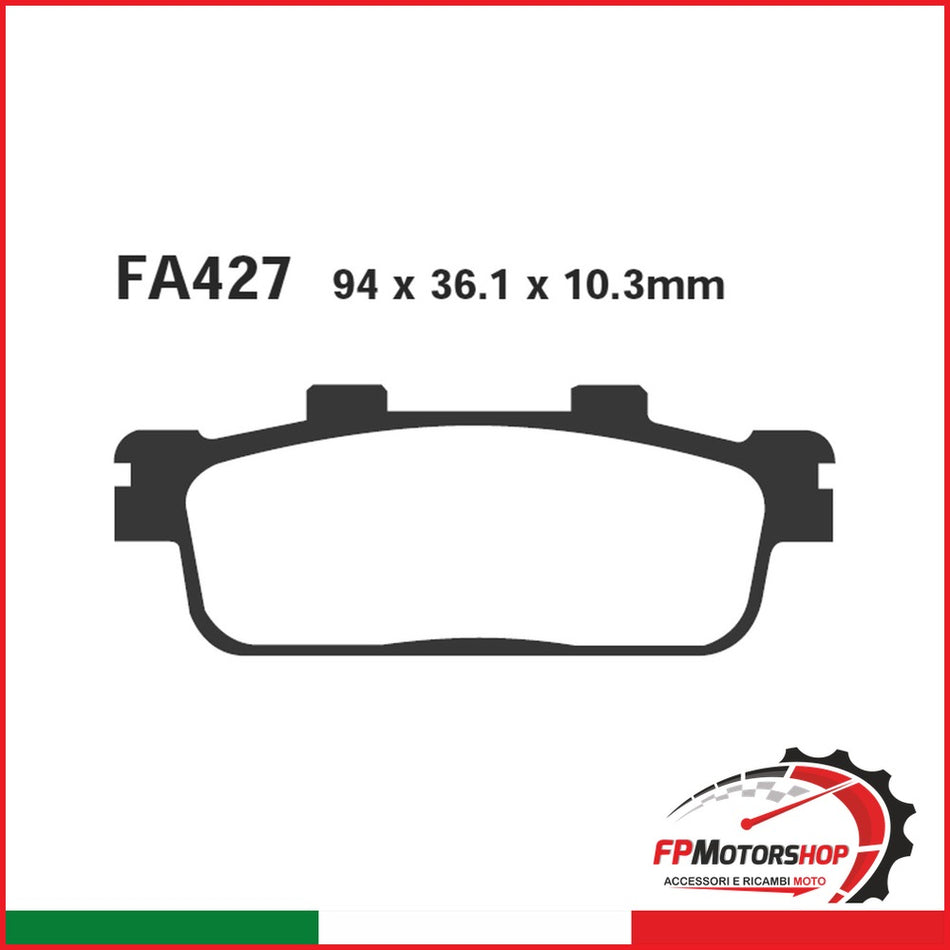 PASTIGLIE FRENO MOTO EBC FA427R R SYM TRACK RUNNER 200 POST. 05 06 POSTERIORE