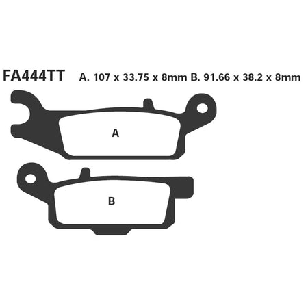 PASTIGLIE FRENO MOTO EBC FA444R R YFM 700 GRIZZLY 07 ANT.DX ANT DX SINTER DAL