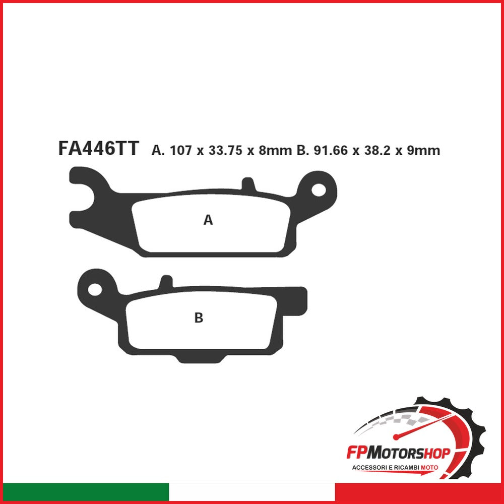 PASTIGLIE FRENO MOTO EBC FA446R R YFM 700 GRIZZLY 07 POST.DX POST DX SINTER DAL