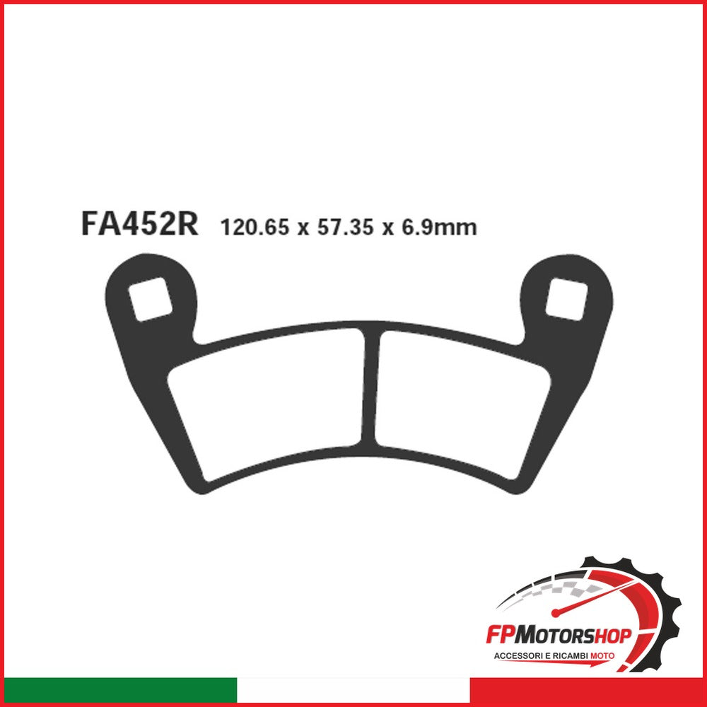 PASTIGLIE FRENO MOTO EBC FA452R R POLARIS RANGER 500 08- ANT. ANTERIORE
