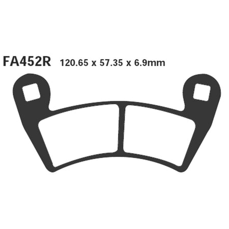 PASTIGLIE FRENO MOTO EBC FA452R R POLARIS RANGER 500 08- ANT. ANTERIORE