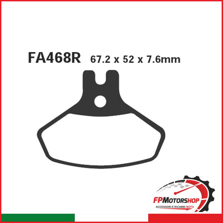 PASTIGLIE FRENO MOTO EBC FA468R R CAN-AM DS 450 08- ANT. QUAD ANTERIORE DAL 2008