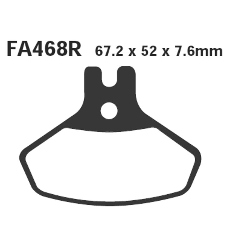 PASTIGLIE FRENO MOTO EBC FA468R R CAN-AM DS 450 08- ANT. QUAD ANTERIORE DAL 2008