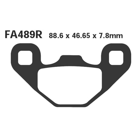 PASTIGLIE FRENO MOTO EBC FA489R R POLARIS RANGER RZR 170 09- POST. QUAD