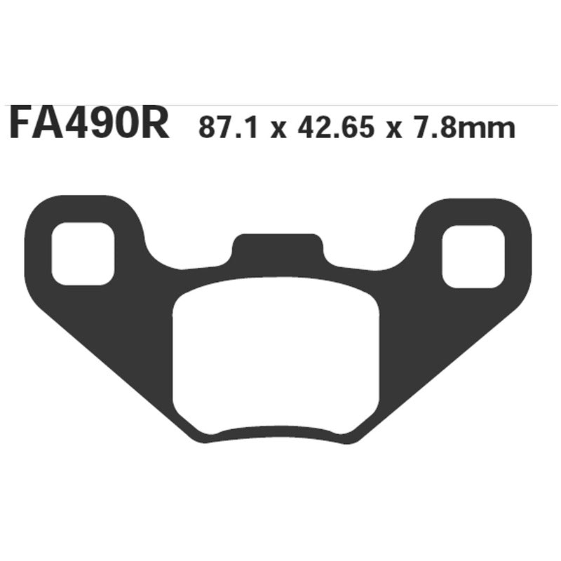PASTIGLIE FRENO MOTO EBC FA490R R POLARIS RANGER RZR 170 09- ANT. QUAD ANTERIORE