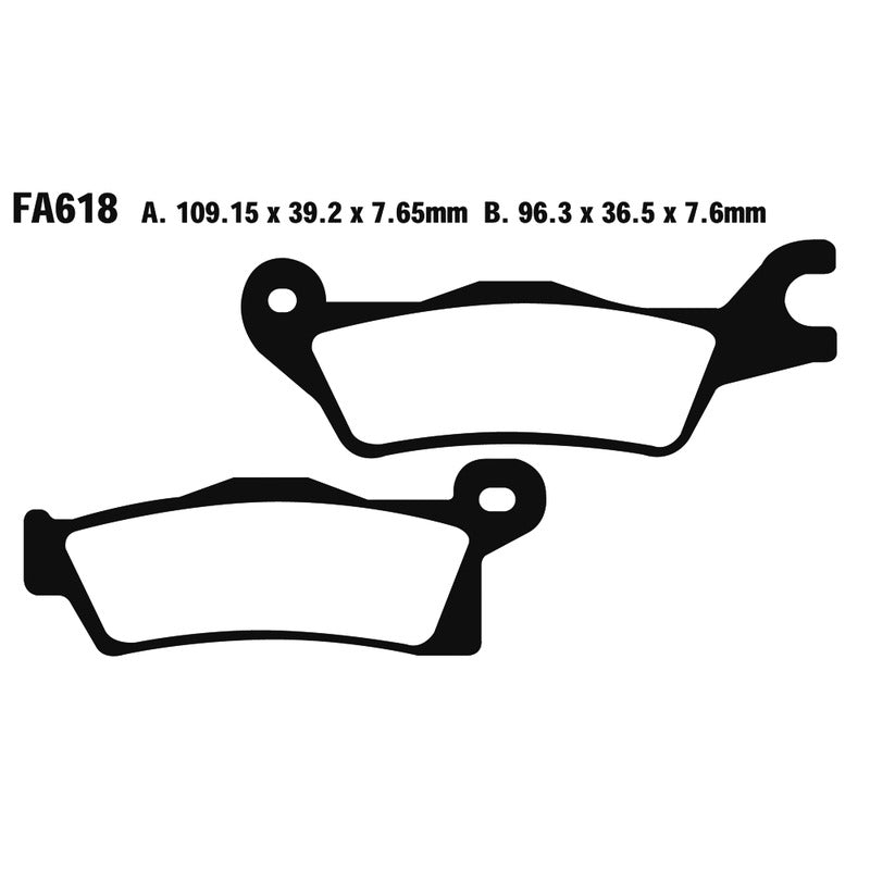 PASTIGLIE FRENO MOTO EBC FA618R R CAN AM OUTLANDER 12- RENEGADE QUAD CAN-AM
