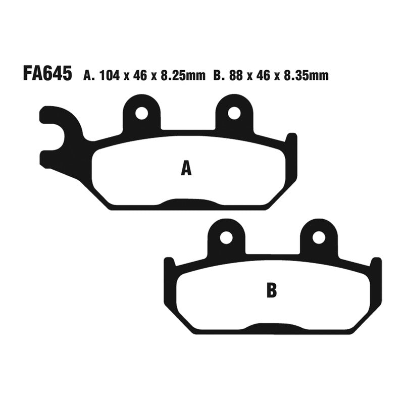 PASTIGLIE FRENO MOTO EBC FA645R R CAN AM COMMANDER/M AVERICK 1000 QUAD