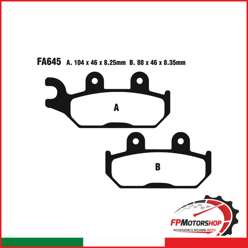 PASTIGLIE FRENO MOTO EBC FA645R R CAN AM COMMANDER/M AVERICK 1000 QUAD