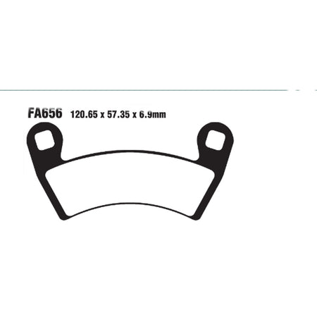 PASTIGLIE FRENO MOTO EBC FA656R R POLARIS SPORTSMAN ANT. QUAD ANTERIORE 325/570