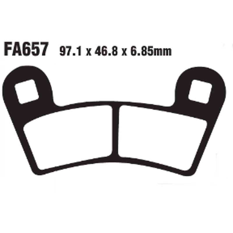 PASTIGLIE FRENO MOTO EBC FA657R R POLARIS 900 RZR QUAD RZR/RZR S 15