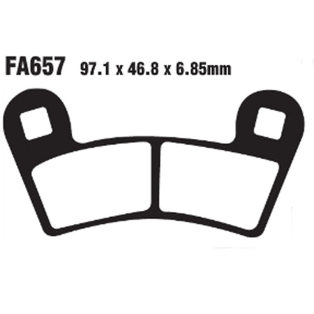PASTIGLIE FRENO MOTO EBC FA657R R POLARIS 900 RZR QUAD RZR/RZR S 15