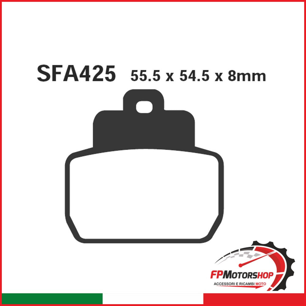 PASTIGLIE SFAC BEVERLY 500 06-POST.X8-X9 125/250i 05-08 PIAGGIO X8 125/150/250 2005-2008 X9 250 2005-2007 EBC R2342500 - foto brandizzata