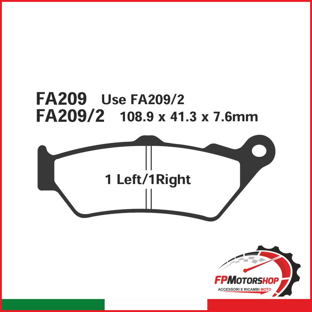 [R1720902] PASTIGLIE SFA HH BMW C1 125/ 200 99-03 SFA209/2HH