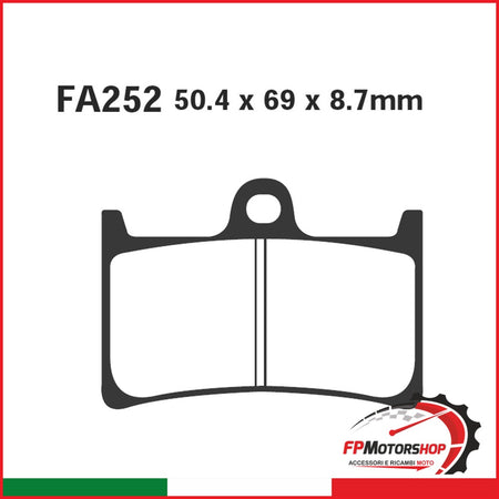 [R1725200] PASTIGLIE SFA HH YAMAHA T-MAX500 08- ANT. SFA252HH