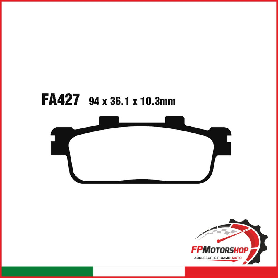 PASTIGLIE FRENO MOTO EBC SFA427HH SFA HH SYM HD 200S 07- POST. DAL 2007 PEUGEOT