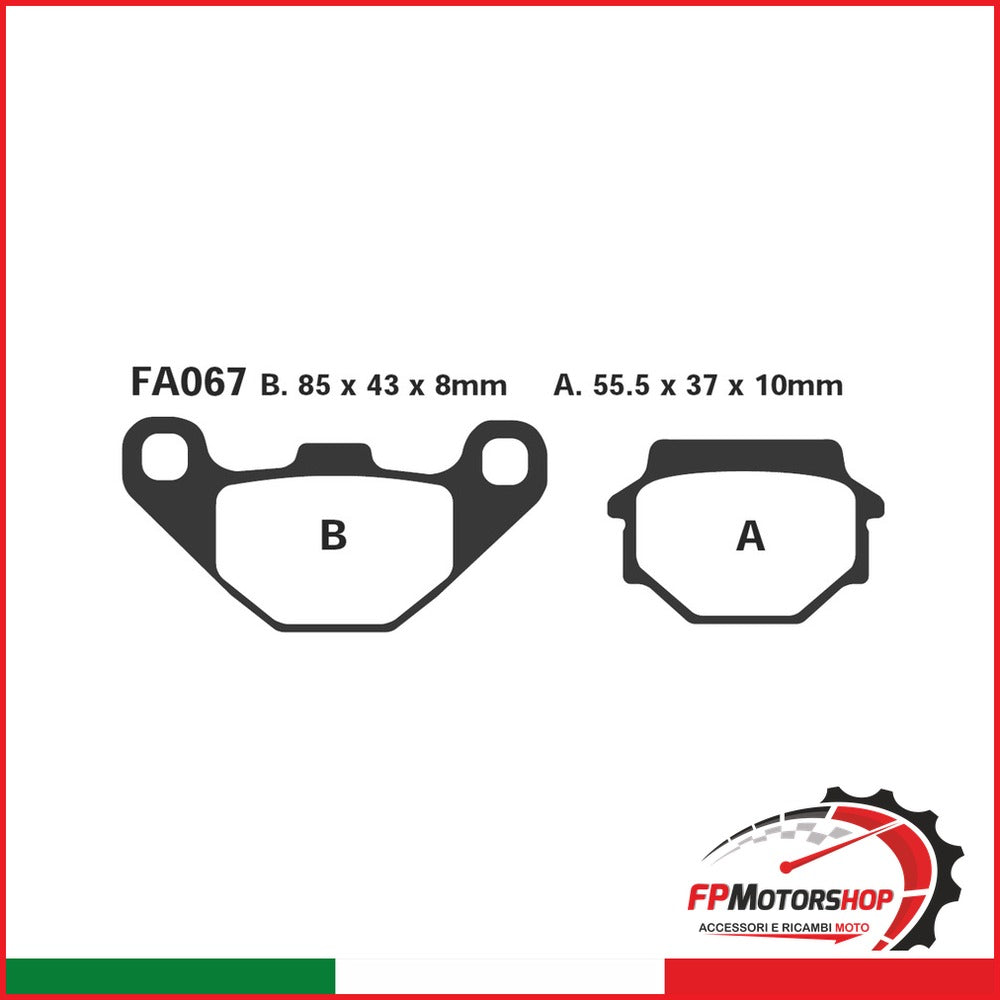 [R1806700] PASTIGLIE HH KAWA KLR650 POST. FA067HH