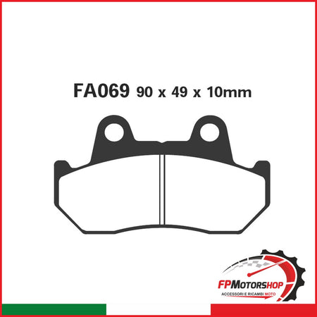 PASTIGLIE FRENO MOTO EBC FA069HH HH HONDA CX 500 ANT. POST.