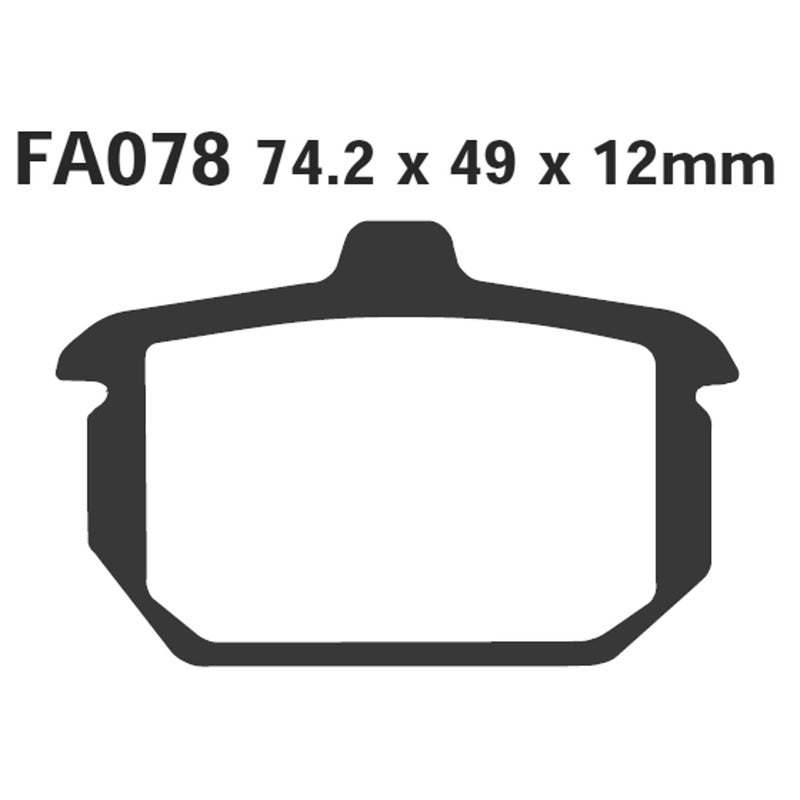 PASTIGLIE FRENO MOTO EBC FA078HH HH H.D. FXWG POST. 1984-1986 HARLEY DAVIDSON