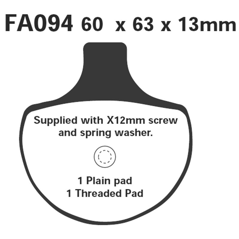 PASTIGLIE FRENO MOTO EBC FA094HH HH H.D.FX/D/S/R... 1984-1999 HARLEY DAVIDSON