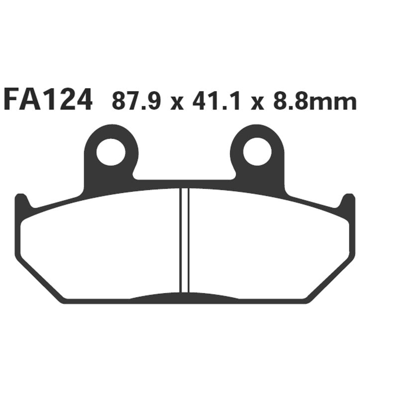 PASTIGLIE FRENO MOTO EBC FA124HH HH HONDA VFR 750 ANT. 1986-1987