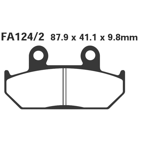 PASTIGLIE FRENO MOTO EBC FA124/2HH HH CAGIVA-HONDA HONDA