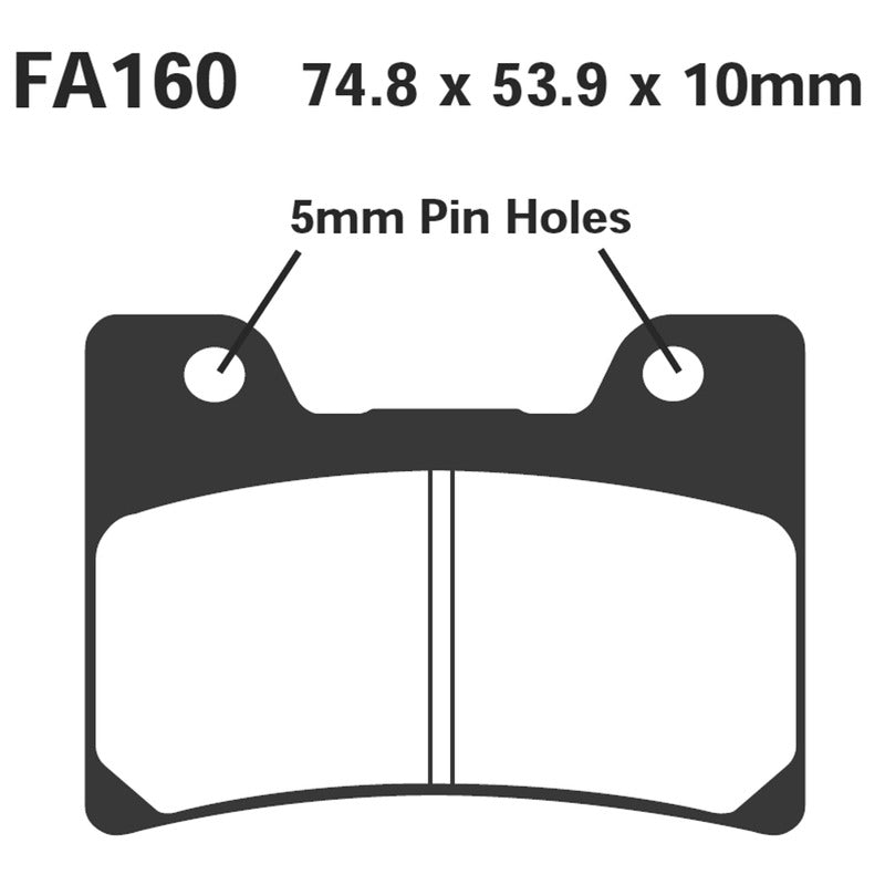 PASTIGLIE FRENO MOTO EBC FA160HH HH YAMAHA TDM 850 FXR 600 R