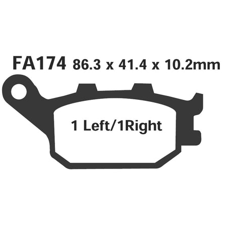 PASTIGLIE FRENO MOTO EBC FA174HH HH HONDA CBR600RR CBR900RR KAWASAKI SUZUKI